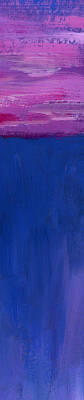 Music Figurative Potraits - Purple meets blue vertical by Karen Kaspar
