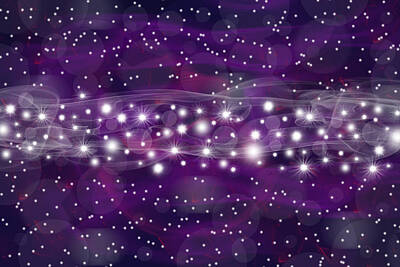 Science Fiction Rights Managed Images - Purple space background with stars Royalty-Free Image by Jaroslav Frank