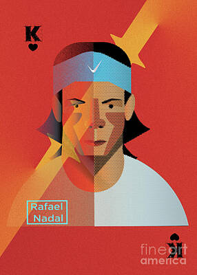 Sports Painting Rights Managed Images - Rafael Nadal illustration  Royalty-Free Image by Kartick Dutta