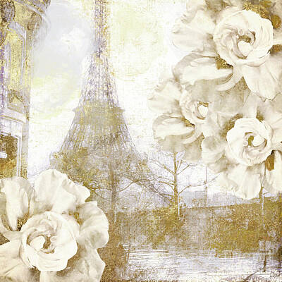 Surrealism Painting Rights Managed Images - Rainy Paris Royalty-Free Image by Mindy Sommers