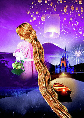 Card Game Royalty Free Images - Rapunzel Fairytale Digital Art Painting INSPIRED by the movie Tangled Royalty-Free Image by Ld Edits
