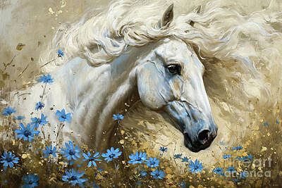 Animals Paintings - Raving Beauty by Tina LeCour