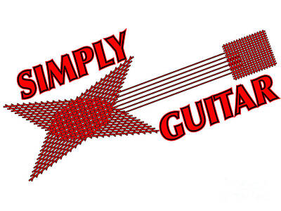 Doors And Windows Rights Managed Images - Red and Black Simply Guitar Design  Royalty-Free Image by Douglas Brown