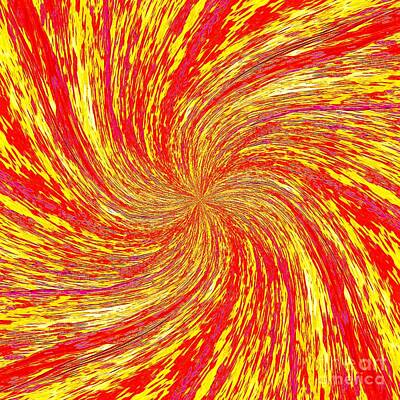 Douglas Brown Digital Art Rights Managed Images - Red and Yellow Swirl Style Royalty-Free Image by Douglas Brown