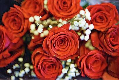 Reptiles Rights Managed Images - Red Rose Bouquet Royalty-Free Image by Maria Faria Rodrigues
