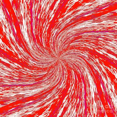 Douglas Brown Digital Art Rights Managed Images - Red Swirl Style Royalty-Free Image by Douglas Brown