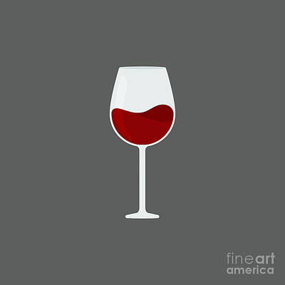 Wine Digital Art Royalty Free Images - Red Wine Glass Vector Royalty-Free Image by THP Creative