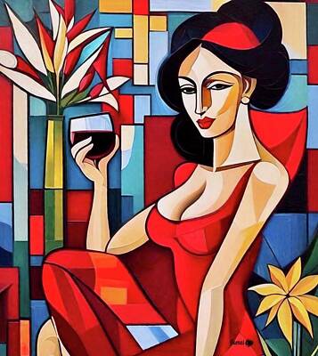 Wine Digital Art - Red Wine  by James Eye