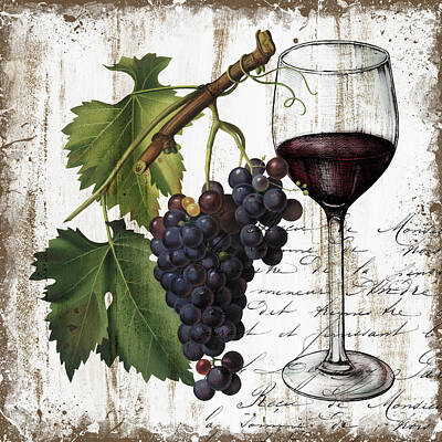 Wine Digital Art Royalty Free Images - Red wine Royalty-Free Image by Mihaela Pater