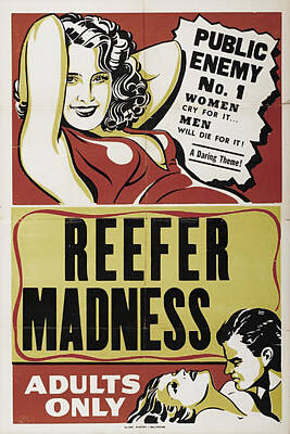 Food And Beverage Paintings - Reefer Madness Poster by Tony Rubino