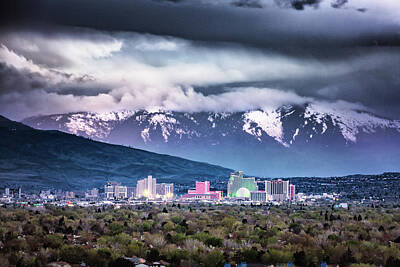 Fantasy Royalty-Free and Rights-Managed Images - Reno Skyline - April Storm by Janis Knight