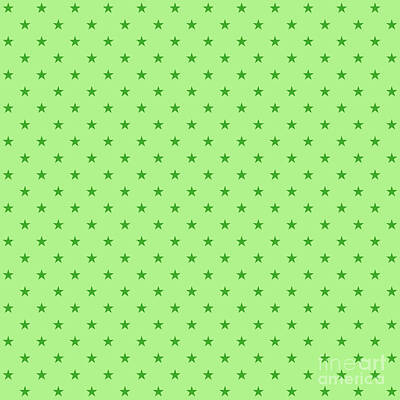 Royalty-Free and Rights-Managed Images - Repeating Star Dot Pattern In Light Apple And Grass Green n.1803 by Holy Rock Design