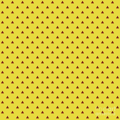Royalty-Free and Rights-Managed Images - Repeating Triangle Dot Pattern In Golden Yellow And Chestnut Brown n.0071 by Holy Rock Design