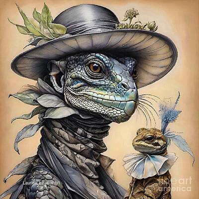Reptiles Digital Art - Reptilian Style by Laurie