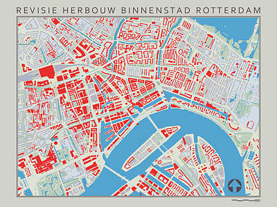 Abstract Utensils Rights Managed Images - Revised Map of the Reconstruction of Rotterdam Royalty-Free Image by Frans Blok
