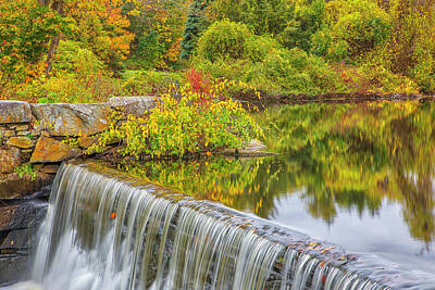 Disney Rights Managed Images - Rhode Island Fall Colors at Butterfly Pond Royalty-Free Image by Juergen Roth