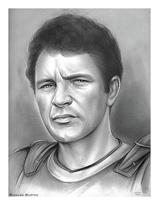 Actors Royalty-Free and Rights-Managed Images - Richard Burton - Pencil by Greg Joens