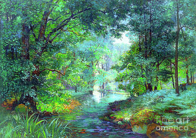 Landscapes Painting Royalty Free Images - River of Living Water Royalty-Free Image by Jane Small