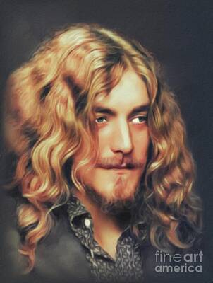 Musician Paintings - Robert Plant, Music Legend by Esoterica Art Agency