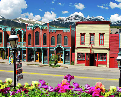 Mountain Royalty-Free and Rights-Managed Images - Rocky Mountain Town Skyline - Breckenridge Colorado by Gregory Ballos