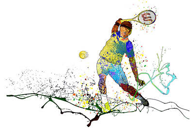Sports Mixed Media - Backhandly Yours by Miki De Goodaboom
