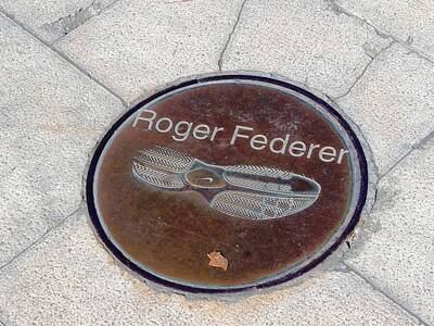 Athletes Photos - Roger Federer Walk Of Fame by John Hughes