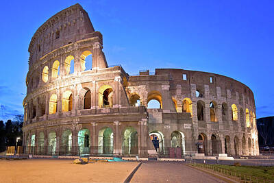 Grimm Fairy Tales - Rome. Empty Colosseum square in Rome evening view, the most famo by Brch Photography