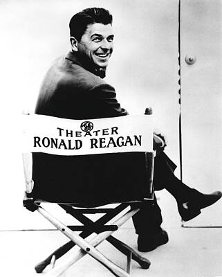 Politicians Photo Royalty Free Images - Ronald Reagan Directors Chair Royalty-Free Image by Ronald Reagan