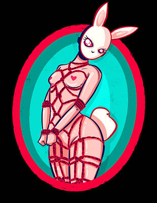 Drawings Rights Managed Images - Rope Bunny Royalty-Free Image by Ludwig Van Bacon