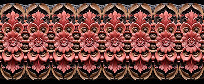 Florals Digital Art - Rosetta Ornamentalia 1 pink by EML CircusValley