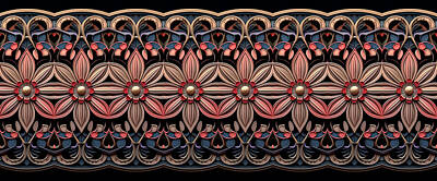 Florals Digital Art - Rosetta Ornamentalia 13 by EML CircusValley