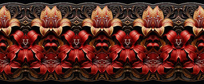 Florals Digital Art - Rosetta Ornamentalia 4 lily by EML CircusValley