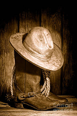 Landmarks Royalty-Free and Rights-Managed Images - Rough Rider - Sepia by American West Legend