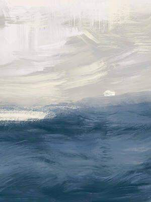 Abstract Landscape Digital Art Rights Managed Images - Rough sea abstract Royalty-Free Image by Little Dean