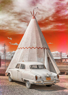 Travel Pics Rights Managed Images - Route 66 Wigwam Motel - #4 Royalty-Free Image by Stephen Stookey