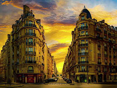 Surrealism Royalty-Free and Rights-Managed Images - Rue Manin Street by Galen Mills