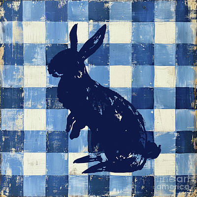 Royalty-Free and Rights-Managed Images - Rustic Blue Bunny by Tina LeCour
