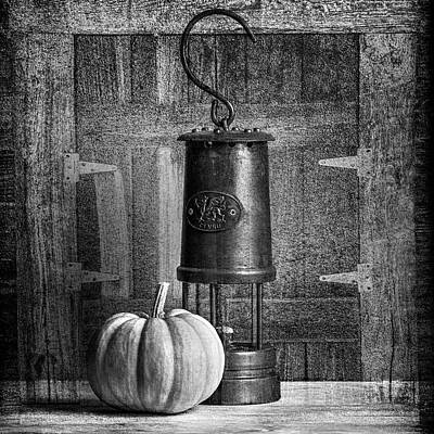 Still Life Mixed Media Rights Managed Images - Rustic Farm Image Black and White - Texture Royalty-Free Image by AS MemoriesLiveOn