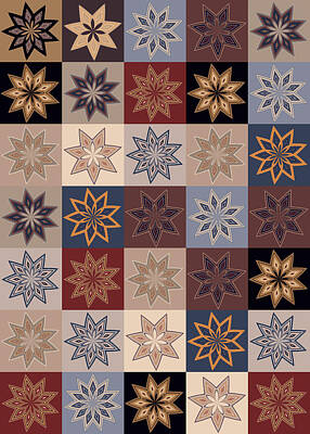 Target Threshold Coastal - Rustic Patchwork Stars Pattern 3 Warm Tint by Western Exposure