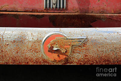 Distressed Us Flags Royalty Free Images - Rusty Old 1937 Pontiac 6 Emblem  4579 Royalty-Free Image by Jack Schultz