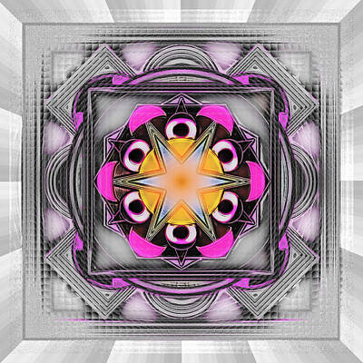 Graphic Trees Royalty Free Images - Sacred Mandala Royalty-Free Image by Mario Carini