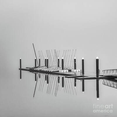Pucker Up Royalty Free Images - Sailboat Dock Reflections - sqbw Royalty-Free Image by Robert Anastasi
