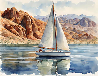The Best Of Erin Hanson - Sailing on Lake Mead by Greg Joens