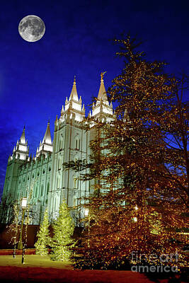 Minimalist Movie Posters 2 - Salt Lake City Mormon LDS Latter-day Saint Temple for Religion C by Lane Erickson