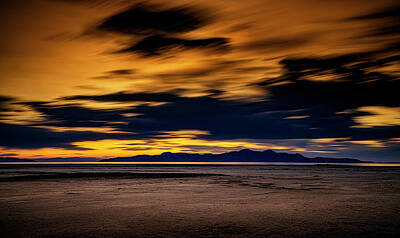 Modern Man Air Travel - Salt Lake Sunset by Paul Bartell