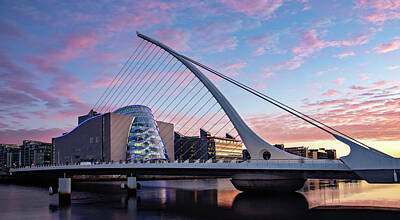 Brian Kesinger Steam Punk Illustrations - Samuel Beckett Bridge at Dawn - Dublin by Barry O Carroll