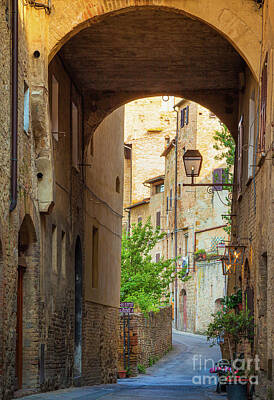 Landscapes Photos - San Gimignano Archway by Inge Johnsson