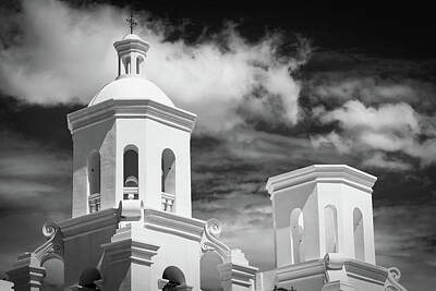 Landmarks Rights Managed Images - San Xavier in September 10 Royalty-Free Image by Bill Chizek