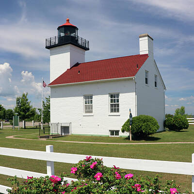 Minimalist Childrens Stories - Sand Point Lighthouse Square by David T Wilkinson