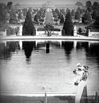 Cities Royalty-Free and Rights-Managed Images - Sanssouci Palace and Park 1902 by Sad Hill - Bizarre Los Angeles Archive